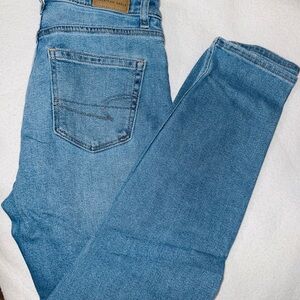 American Eagle Outfitters Blue Stretch Straight Leg Denim Jeans